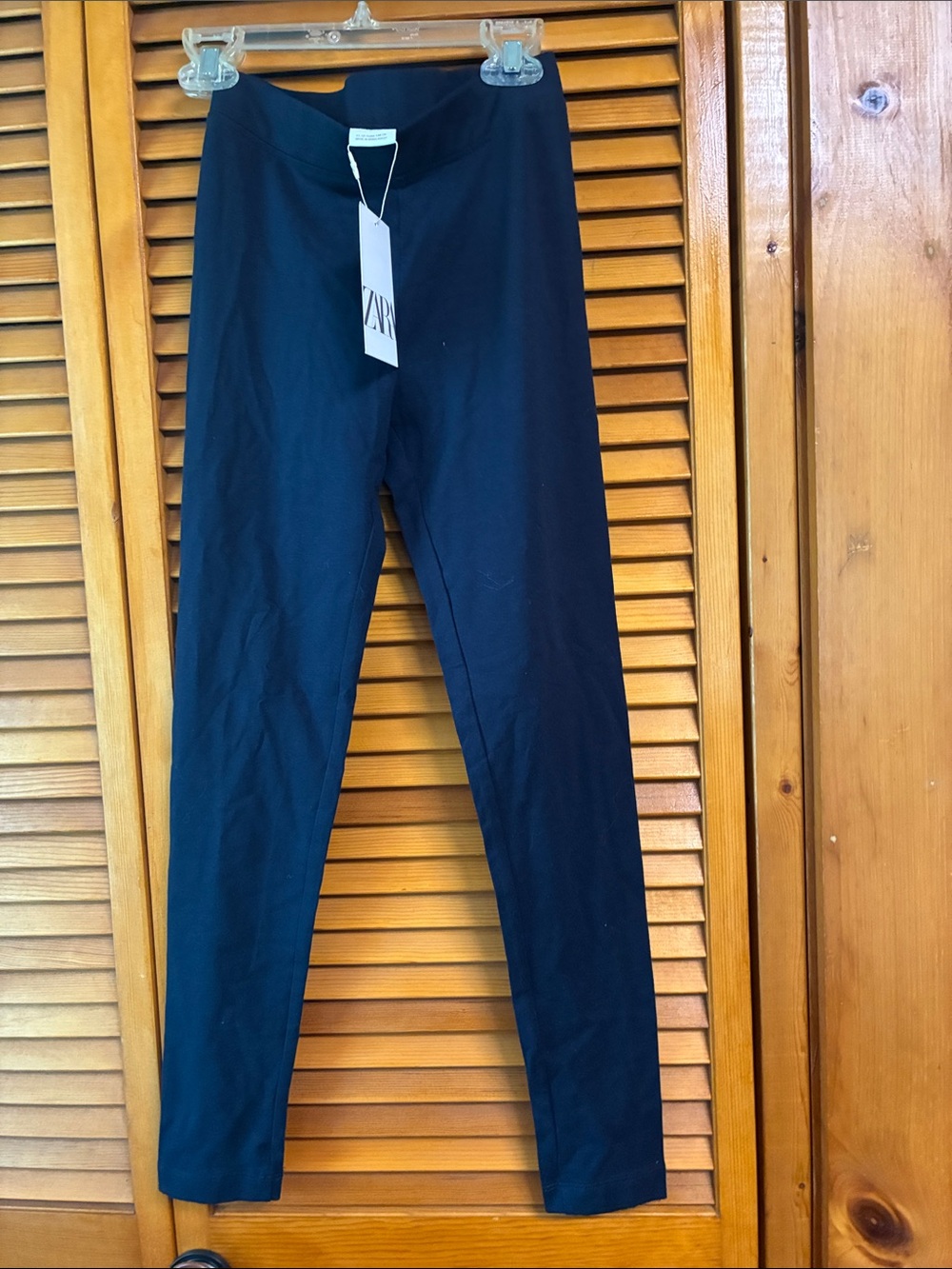 Zara Navy Slim Ponte Leggings
